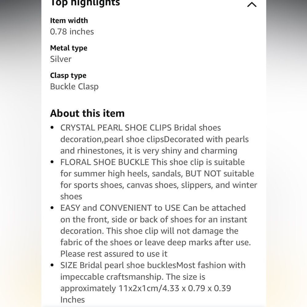 Wedding Bridal Shoe Clips - Picture 9 of 10